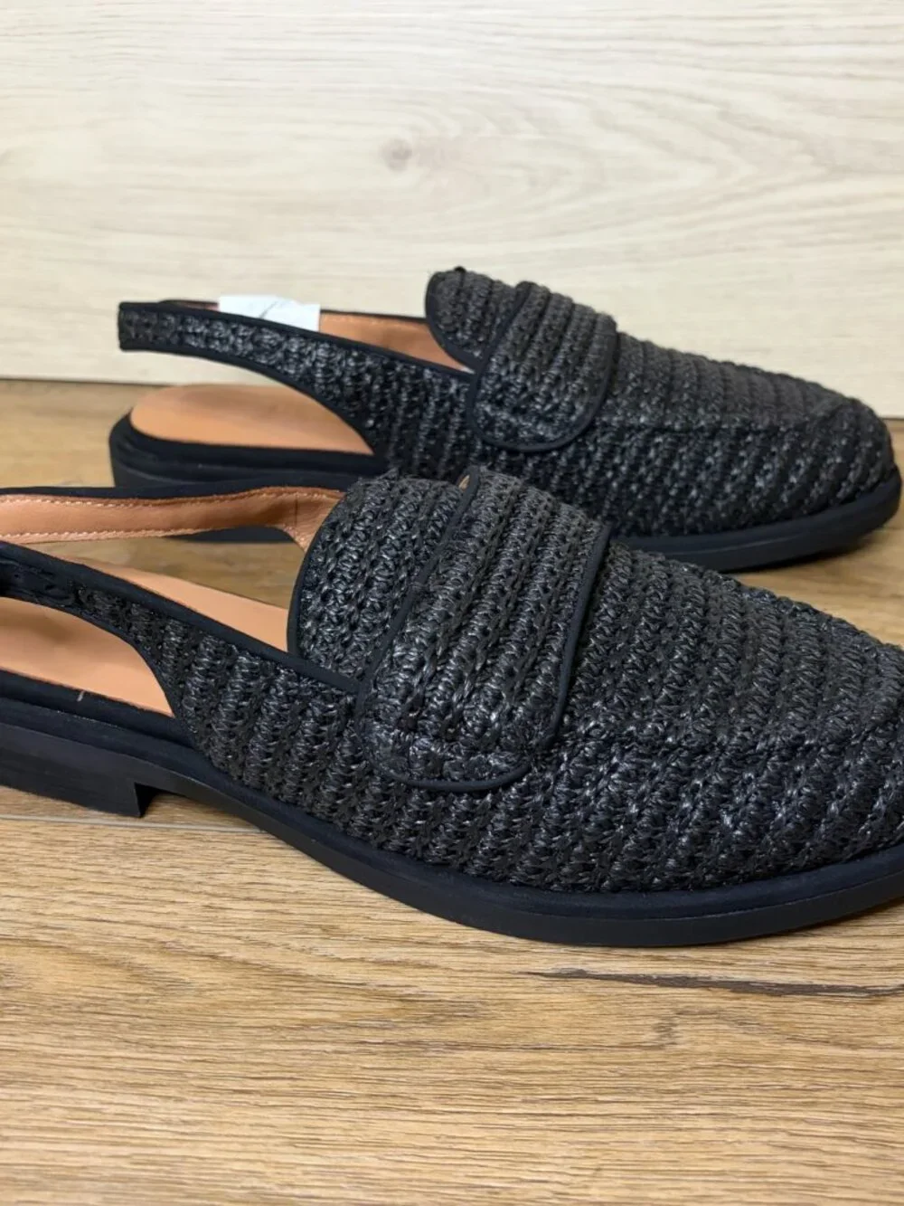 Gentle Souls Caleb Raffia Slingback Loafer Flats Size 9.5M
